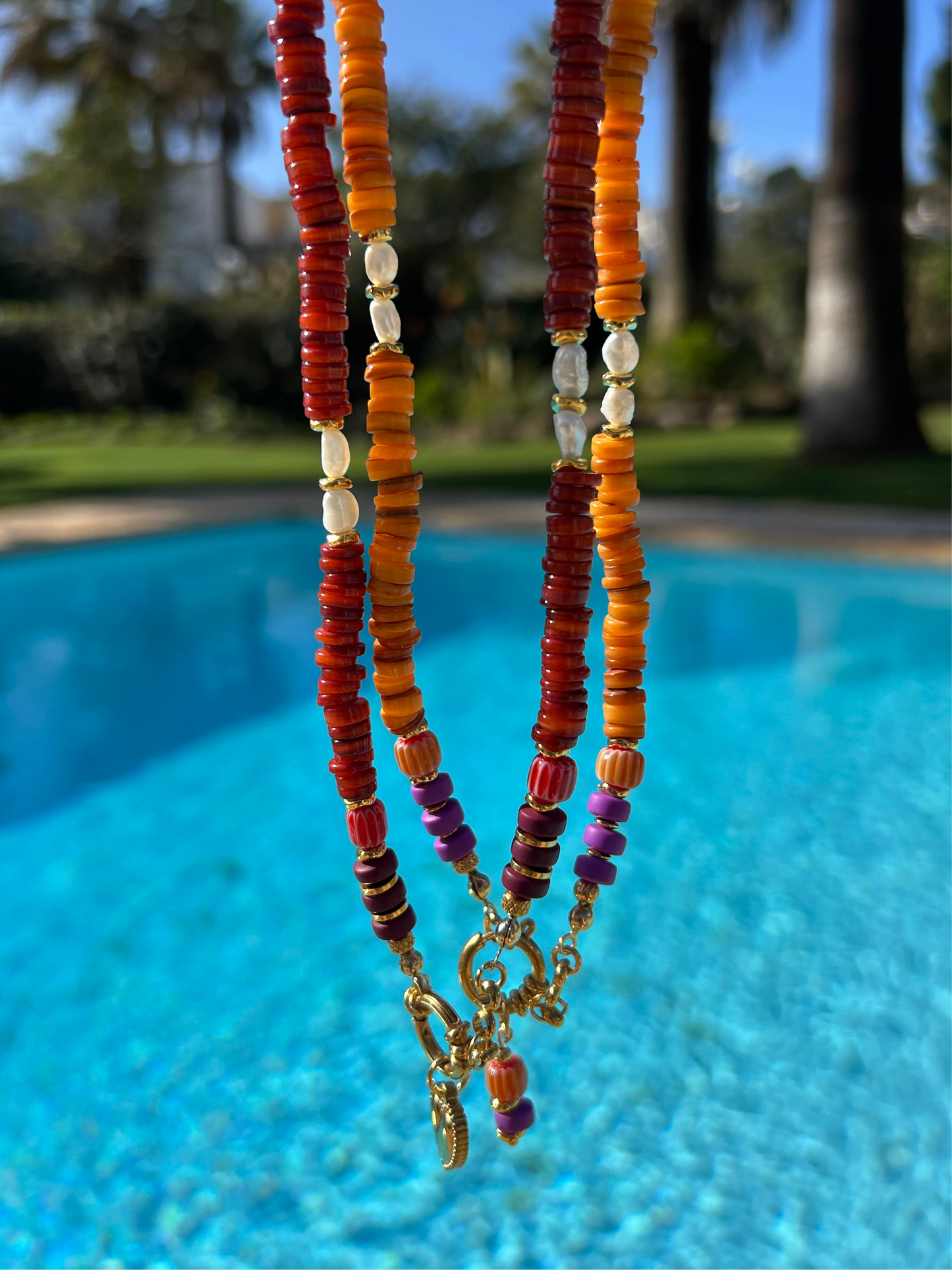Bamboo shell necklace