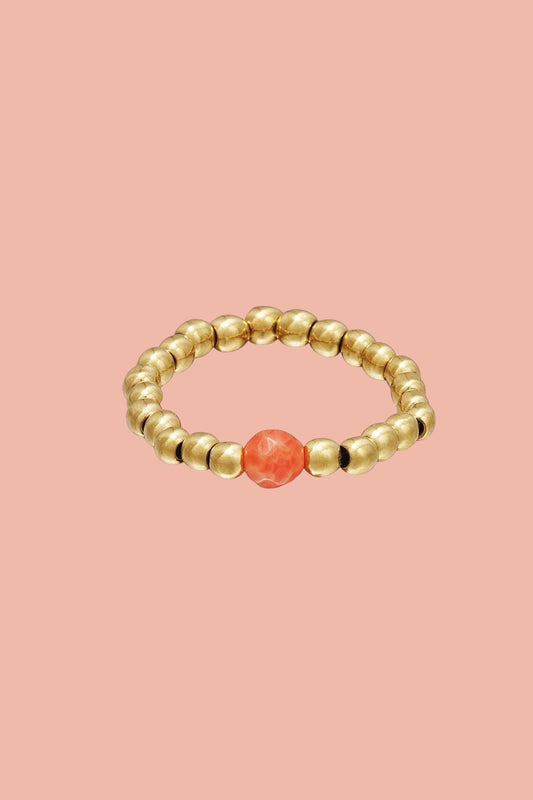 Hematite kids ring with natural stone