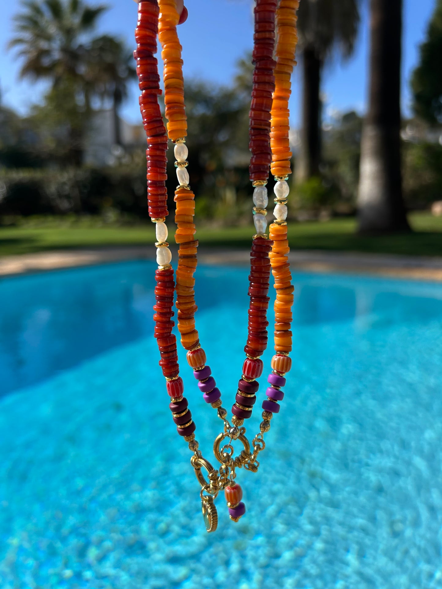Bamboo shell necklace