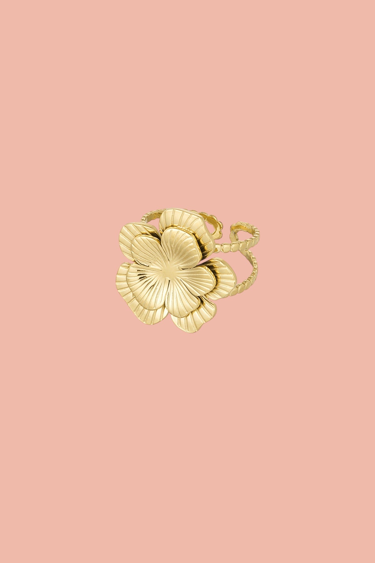 Stainless steel flower ring