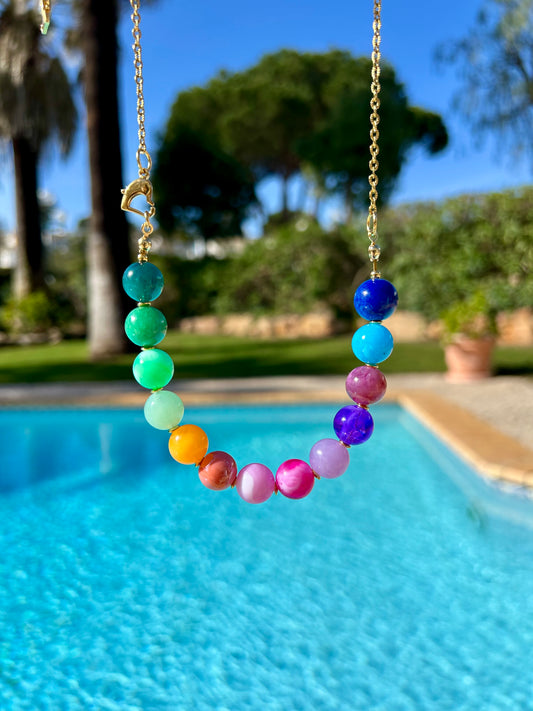 Rainbow spring necklace