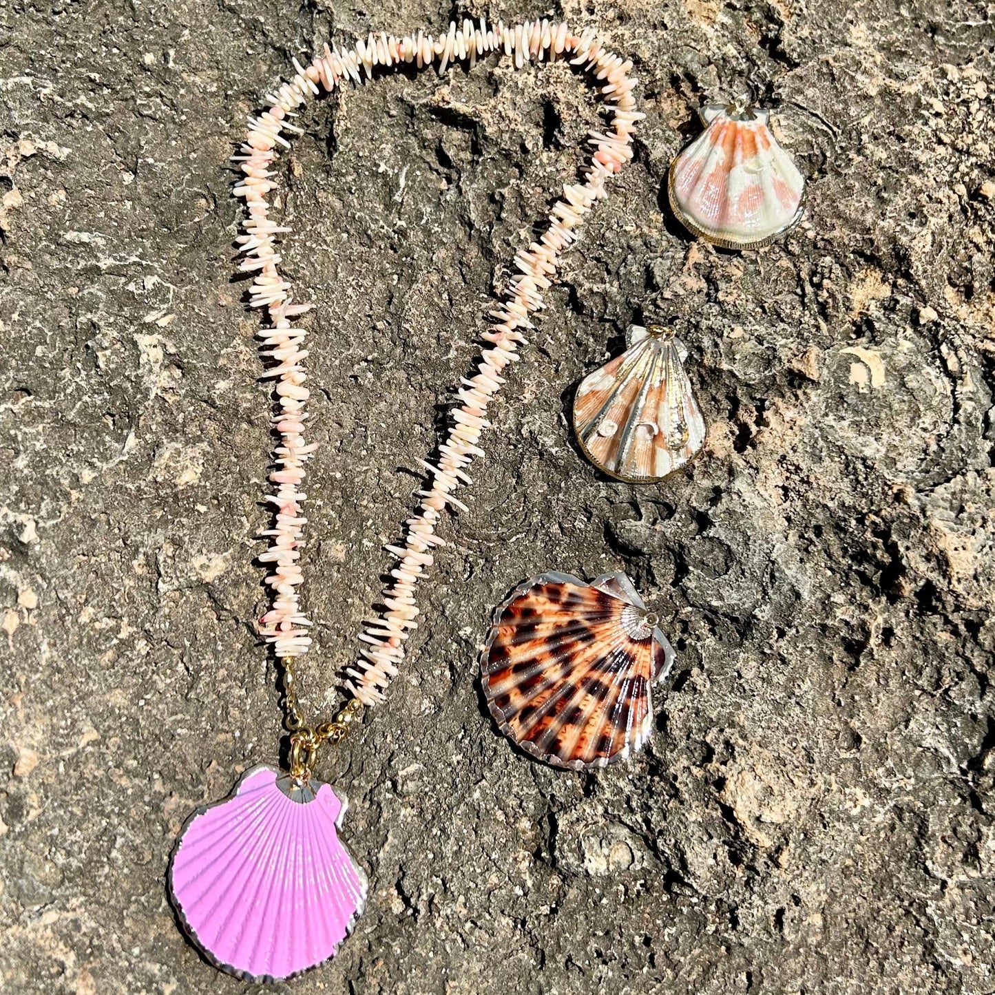 Bamboo shell necklace