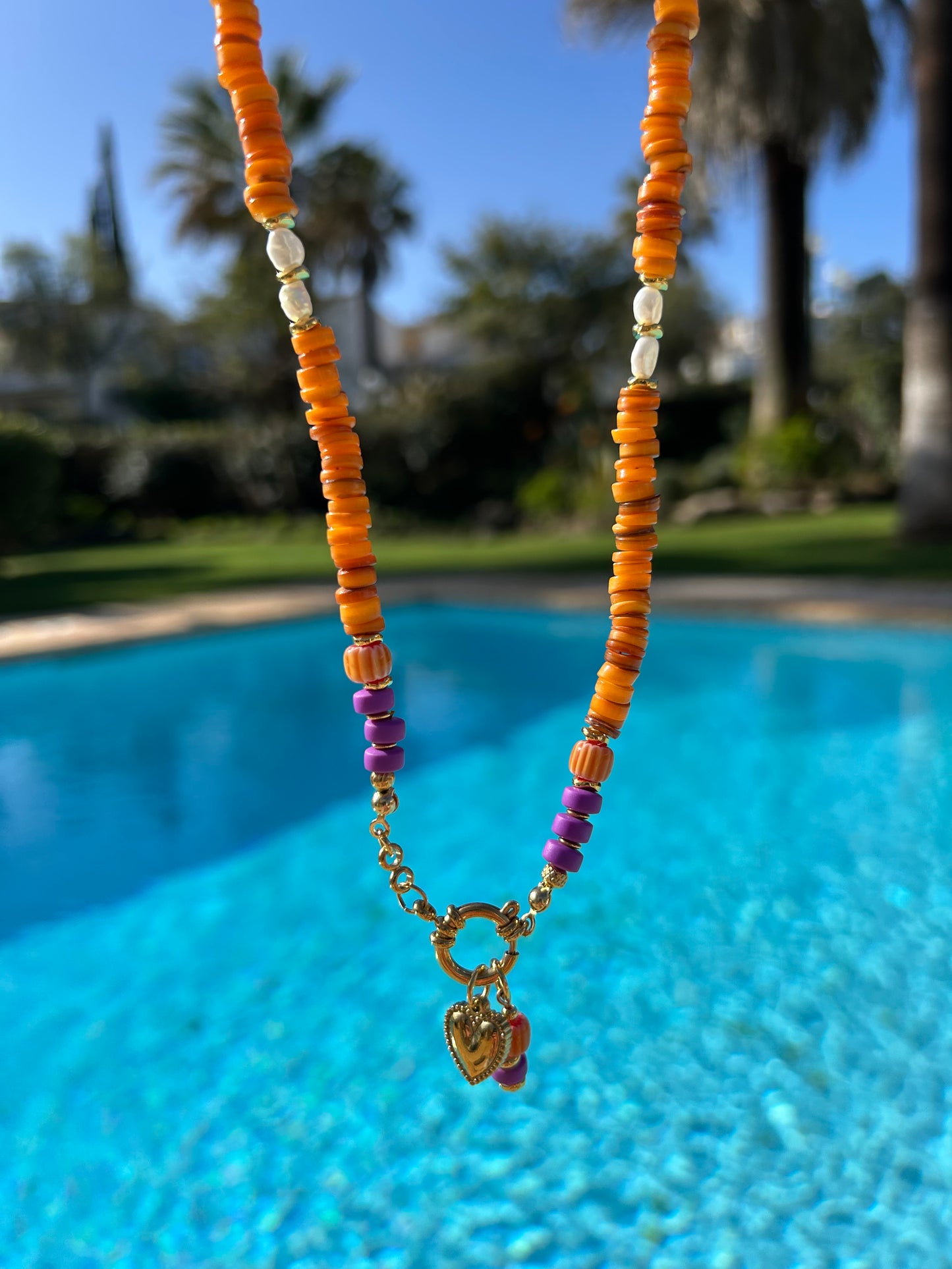Bamboo shell necklace