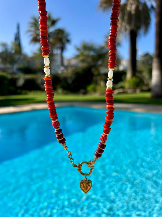 Bamboo shell necklace