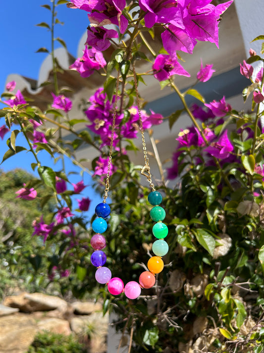 Rainbow spring necklace