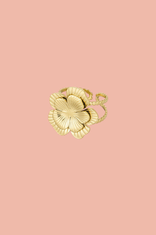 Stainless steel flower ring