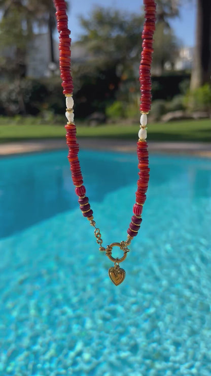 Bamboo shell necklace