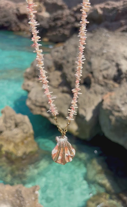 Bamboo shell necklace