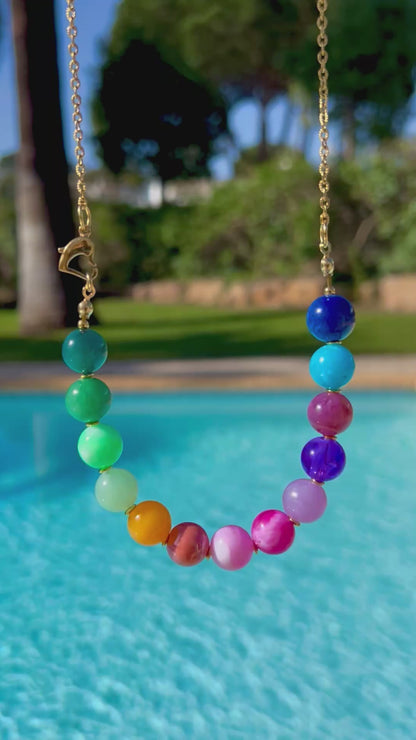 Rainbow spring necklace